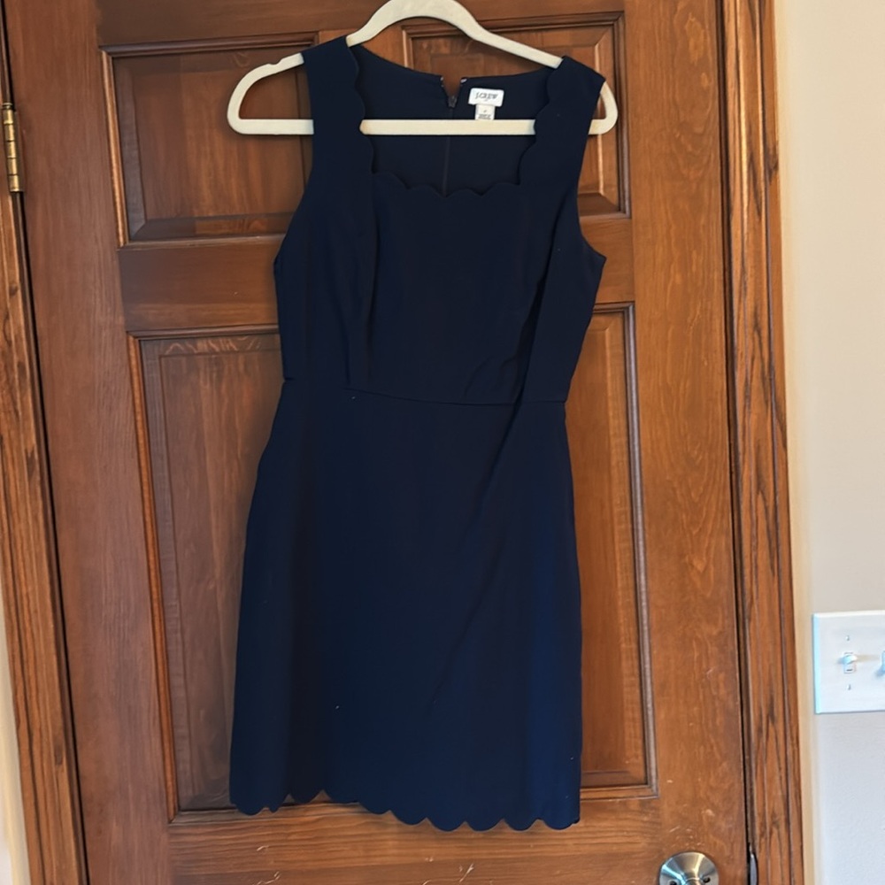 J Crew Elegant Navy Blue Sleeveless Dress